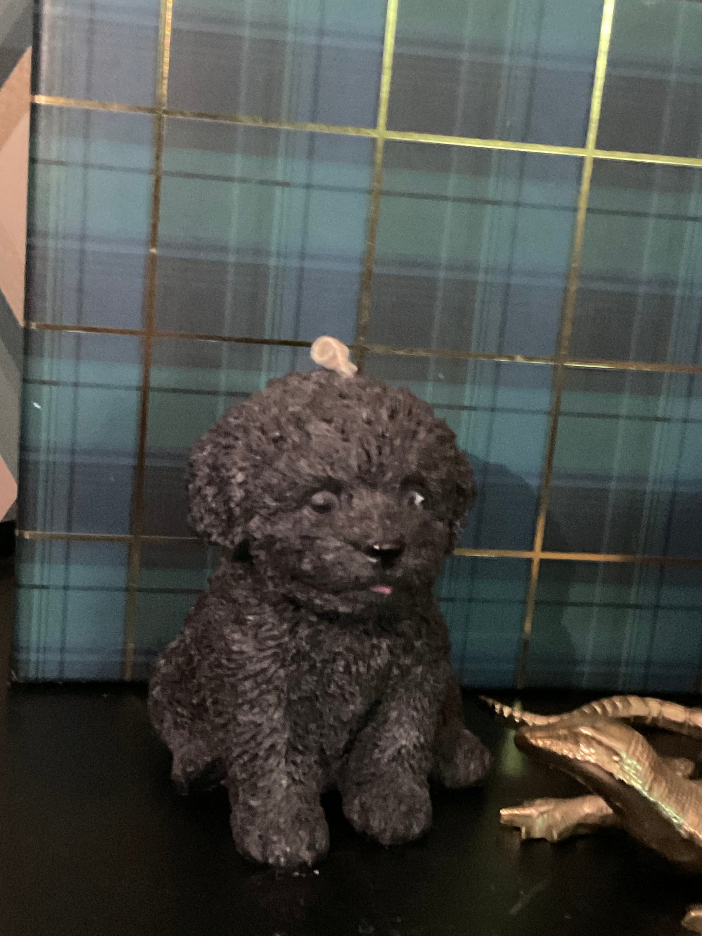 شمعة تيدي بير على شكل كلب - كبيرة