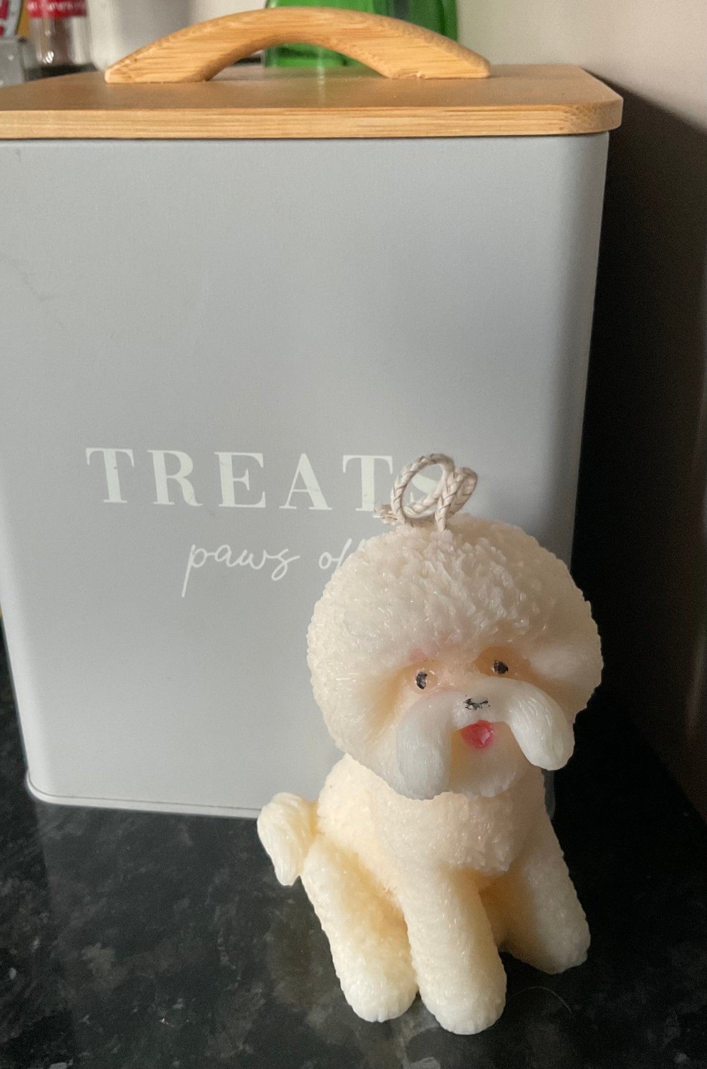 Decorative Bichon Frise - Handmade Candle