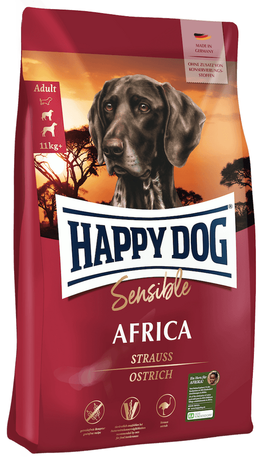 Happy Dog Africa ostrich dry dog food for sensitive stomachs