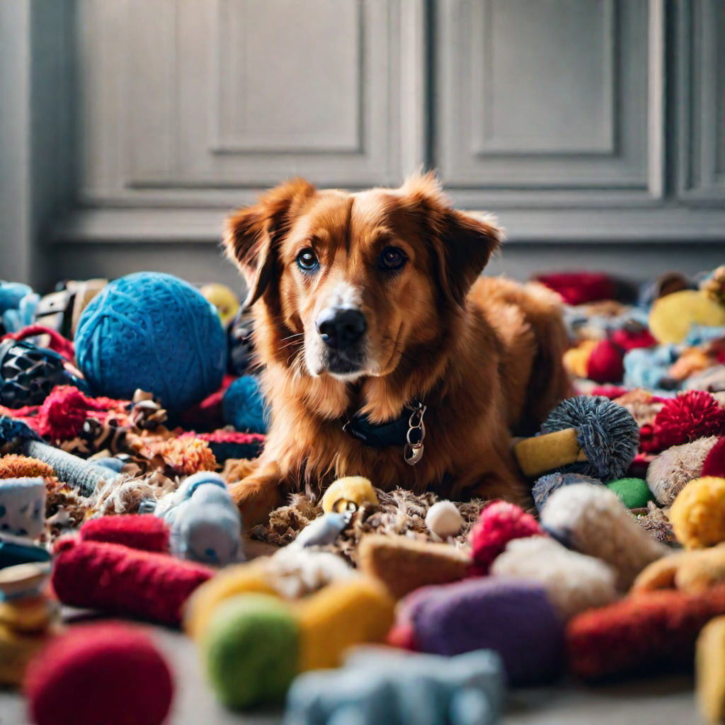 What toys can you use to keep your dog safe and happy when left alone?