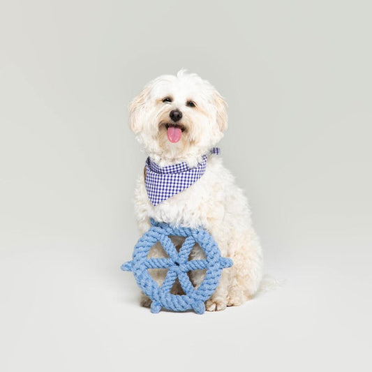 Captain's Wheel cotton rope dog toy — one of the best dog enrichment toys in the UK for 2026