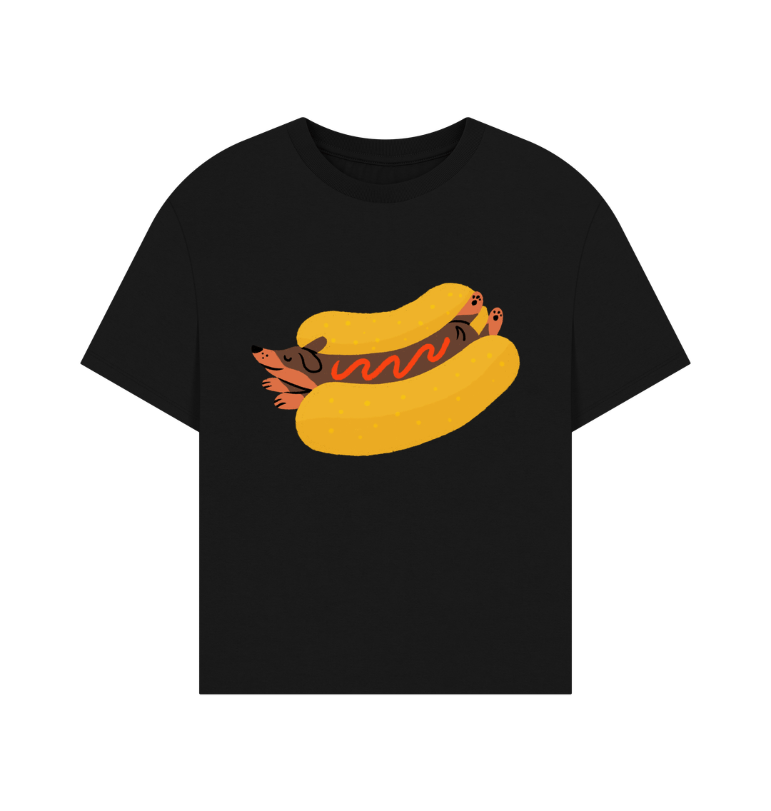 Black The Hot Dog Tee