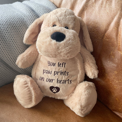 Oh So Precious comfort dog teddy, soft plush pet memorial keepsake