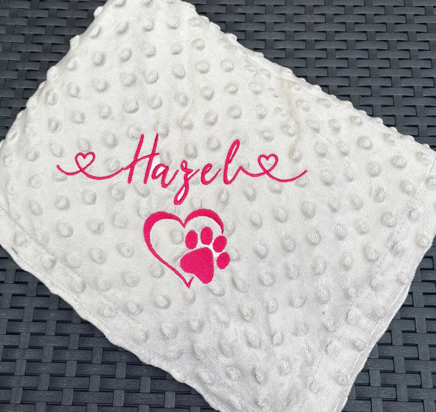 Large Personalised Pet Blankets - Embroidered