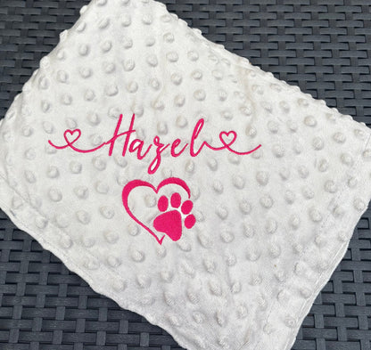 Large Personalised Pet Blankets - Embroidered