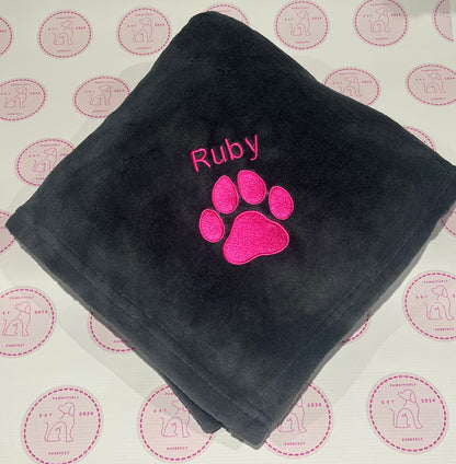 Small Personalised Pet Blankets - Embroidered
