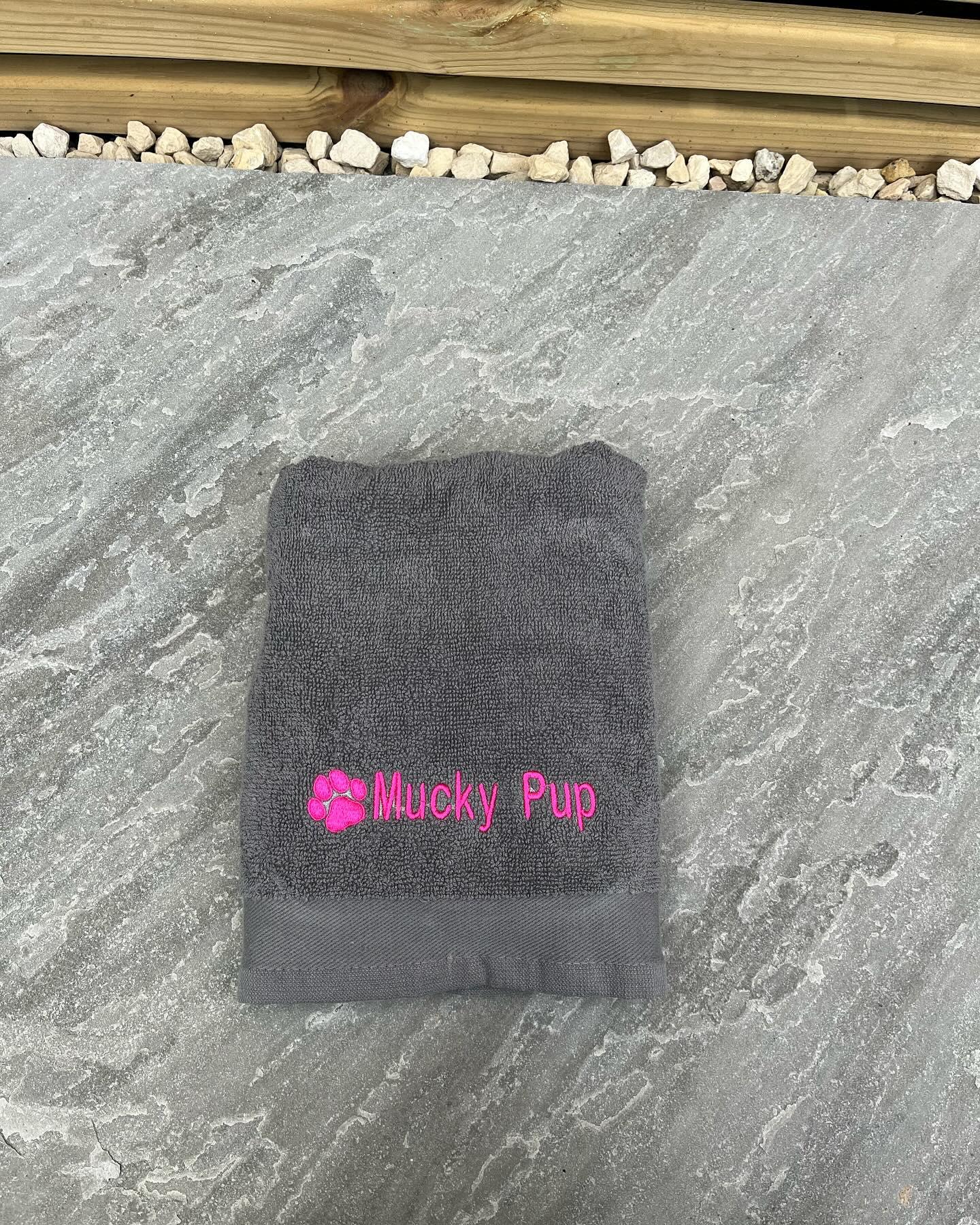 'Mucky Pup' Pet Towel - Embroidered