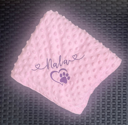 Large Personalised Pet Blankets - Embroidered