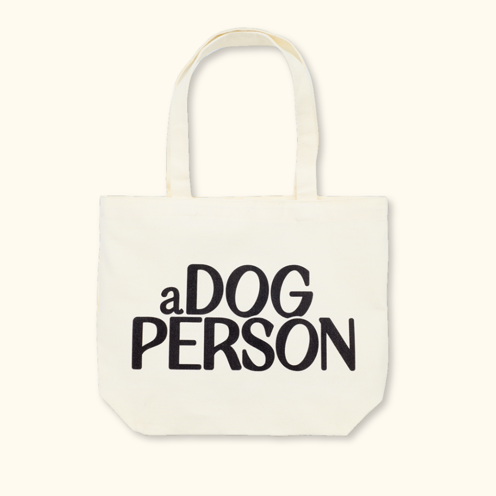 a Dog Person branded 100% cotton dog lover tote bag