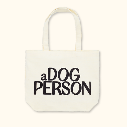 a Dog Person branded 100% cotton dog lover tote bag