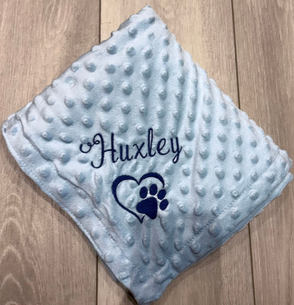 Large Personalised Pet Blankets - Embroidered