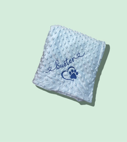 Large Personalised Pet Blankets - Embroidered