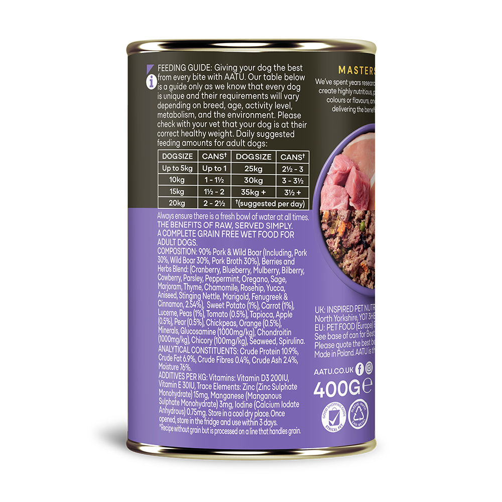 AATU - Pork & Wild Boar Wet Dog Food