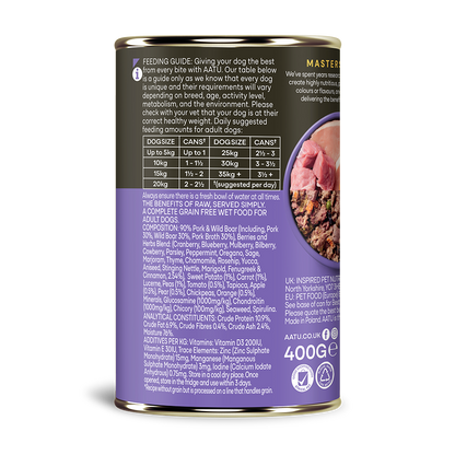 AATU - Pork & Wild Boar Wet Dog Food