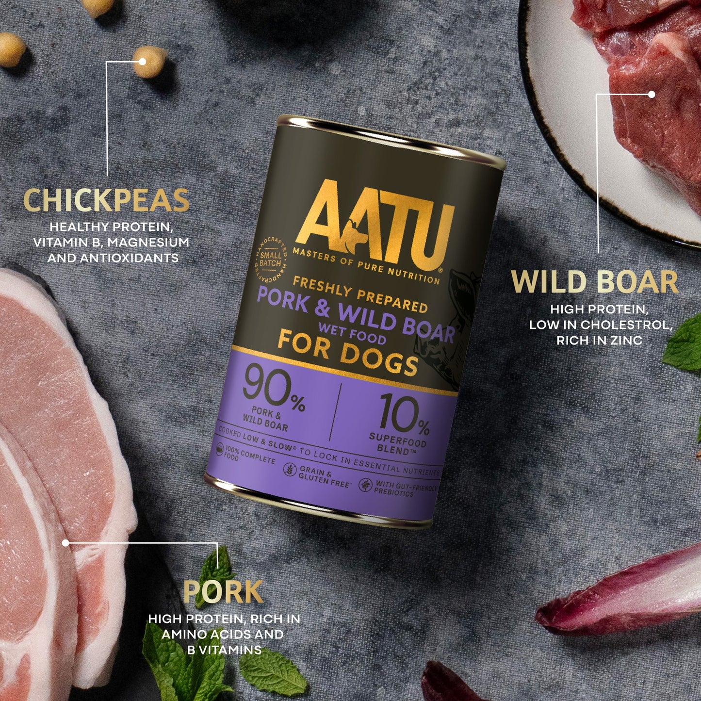 AATU - Pork & Wild Boar Wet Dog Food