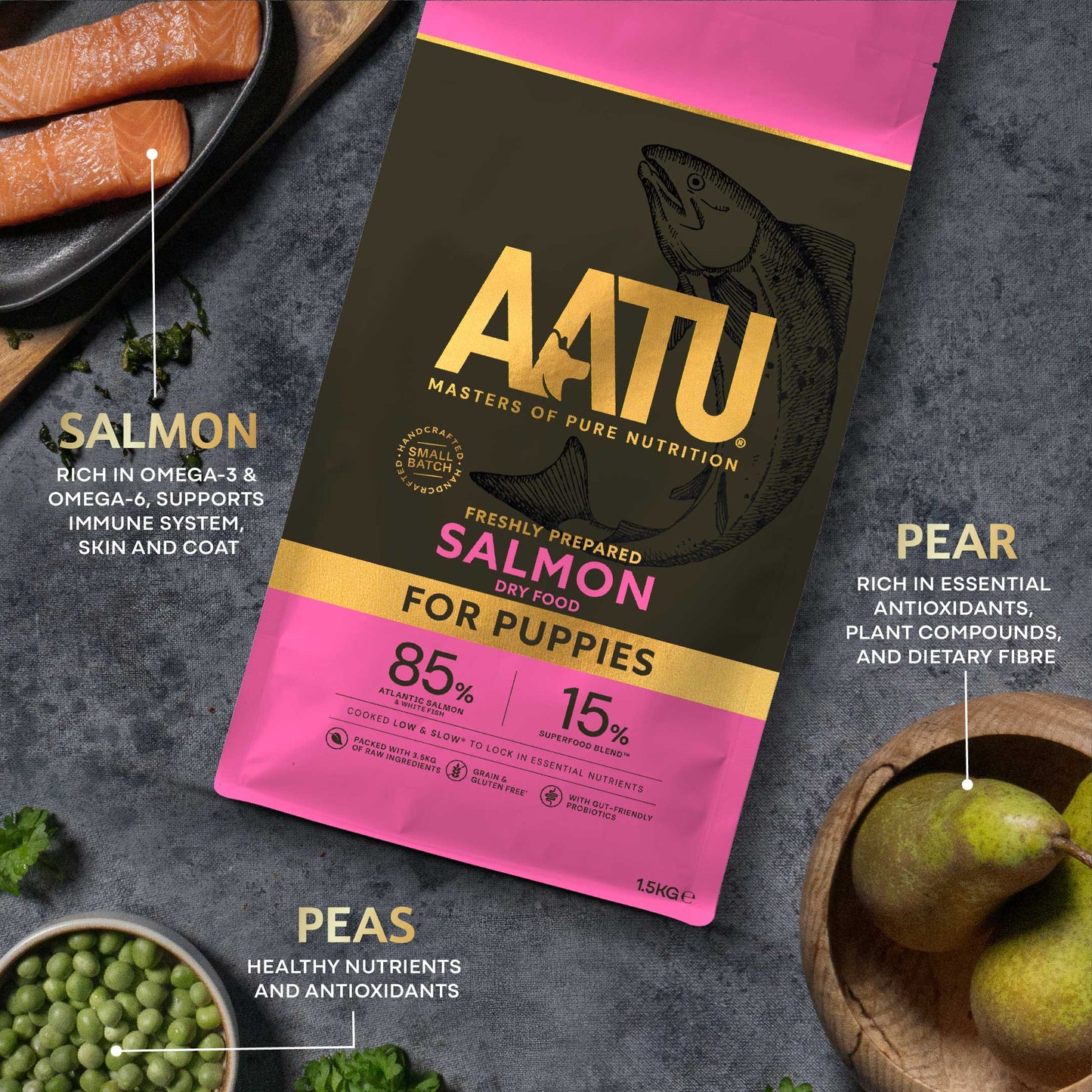 AATU - Salmon Dry Food for Puppies