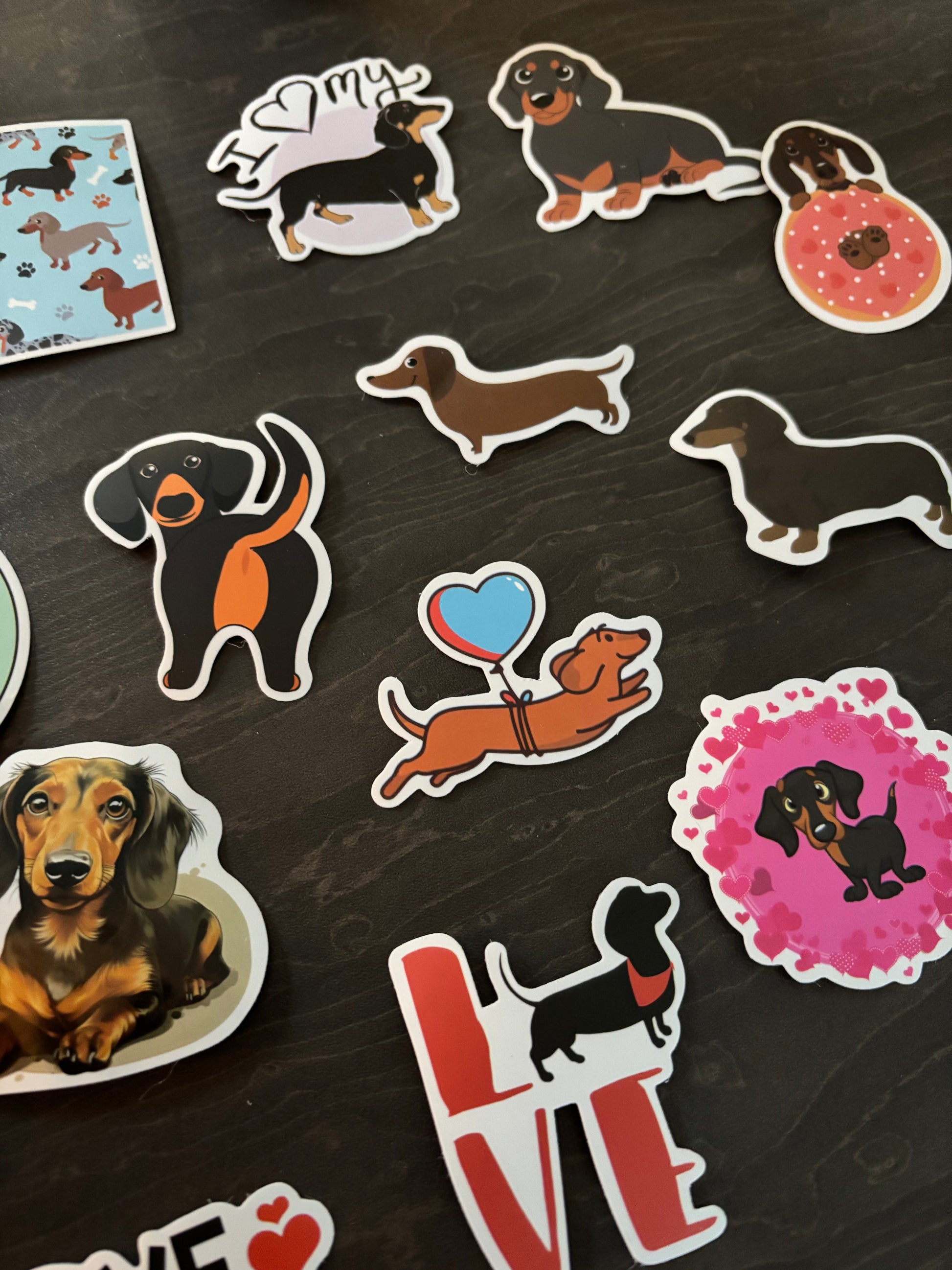 Dachshund sticker pack – sausage dog stationery gift | Duke & Milo