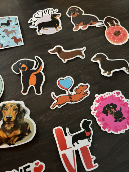Dachshund sticker pack – sausage dog stationery gift | Duke & Milo