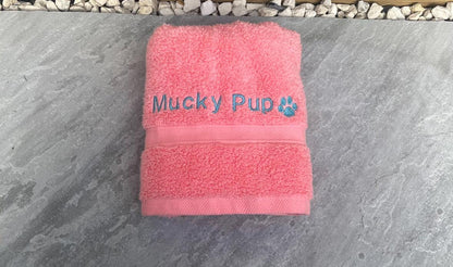 'Mucky Pup' Pet Towel - Embroidered