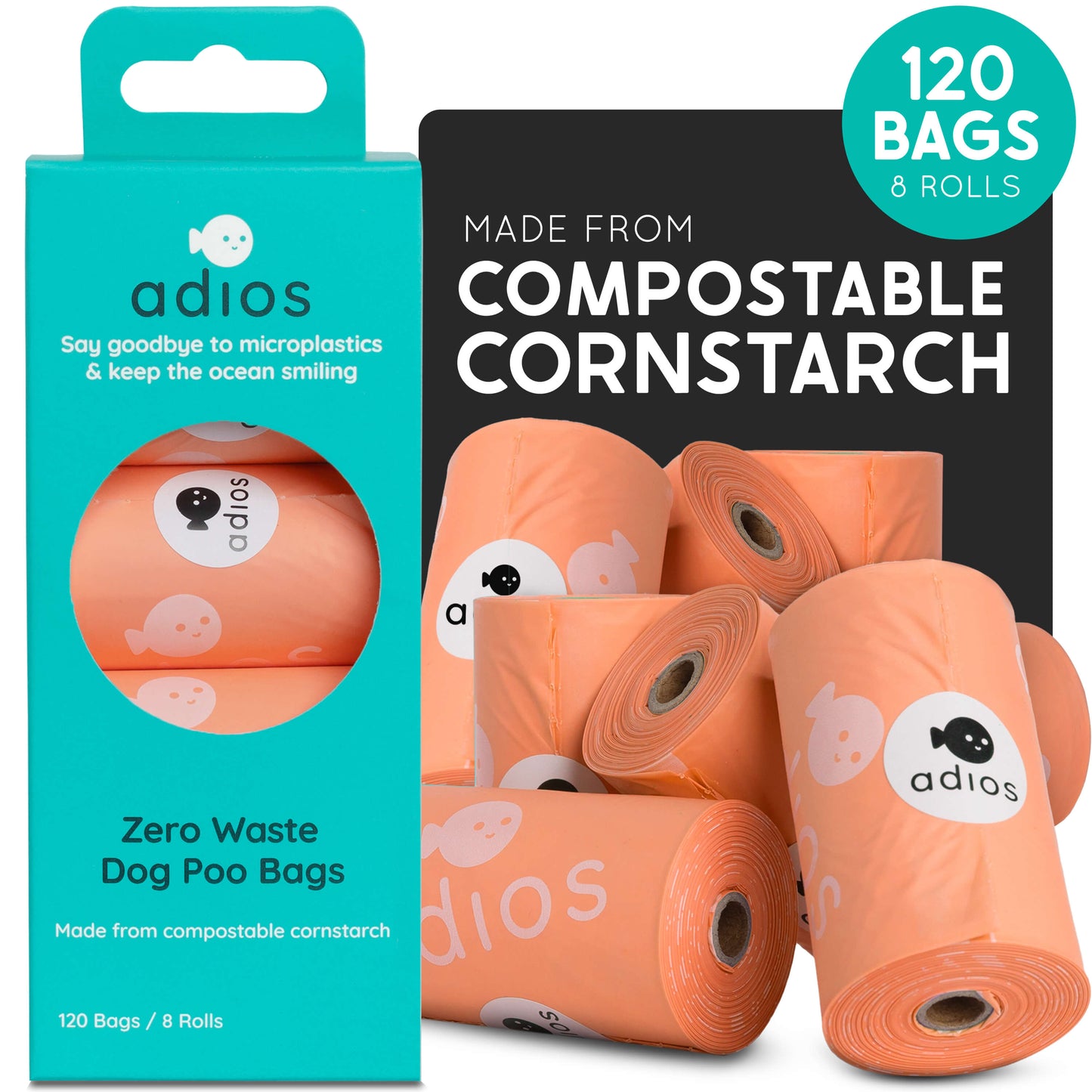 Adios Plastic - Compostable Dog Poo Bags