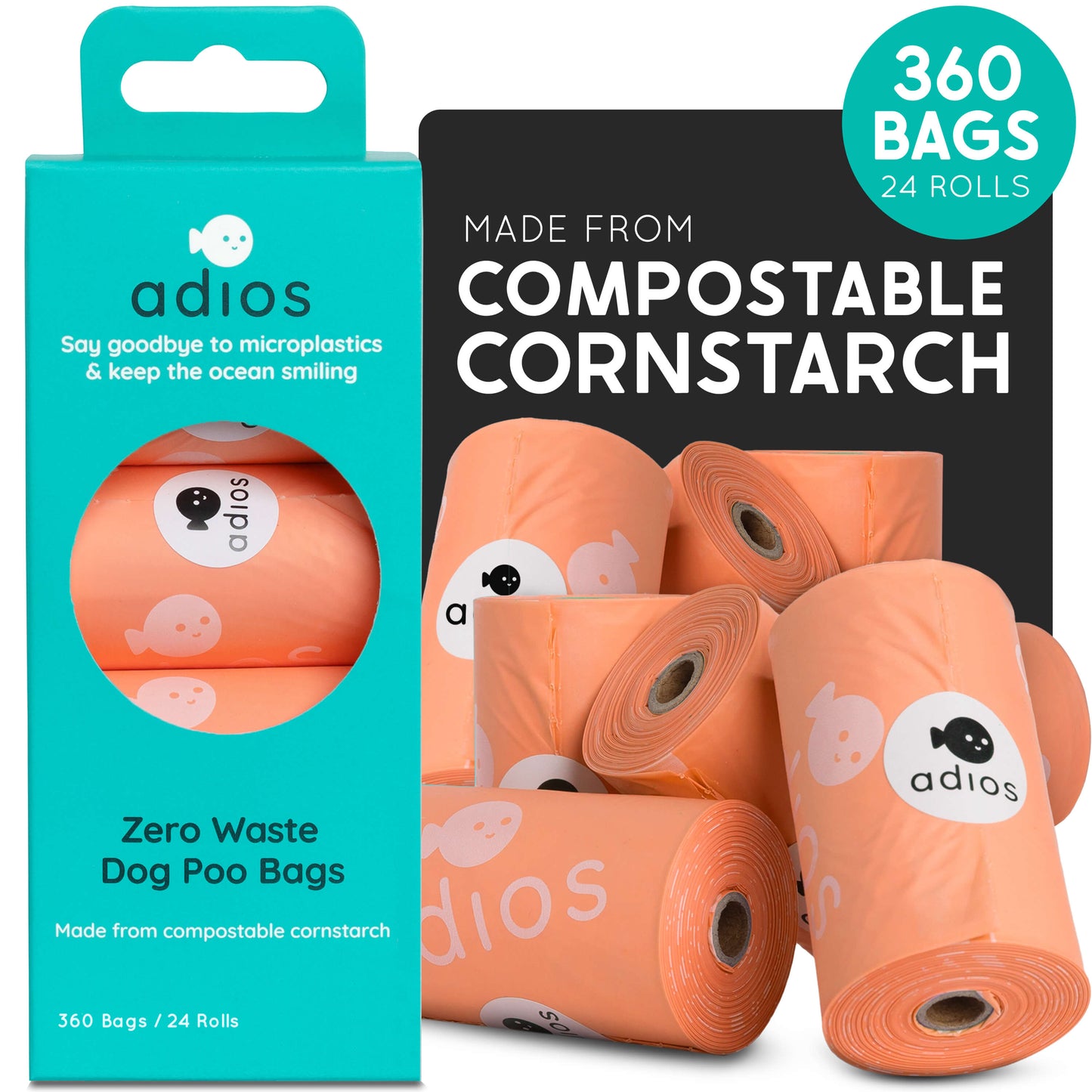 Adios Plastic - Compostable Dog Poo Bags