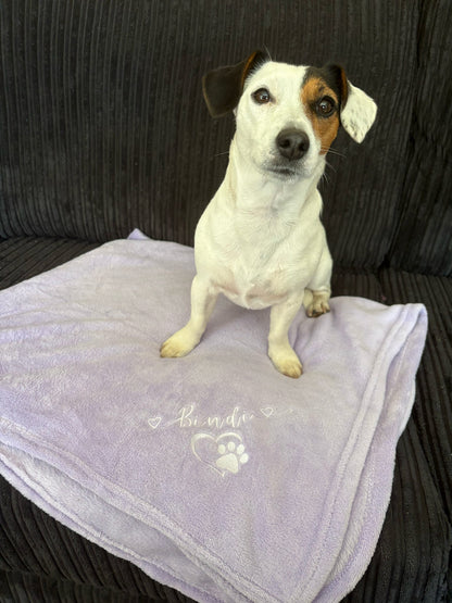 Small Personalised Pet Blankets - Embroidered