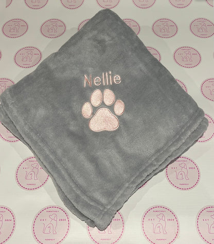 Small Personalised Pet Blankets - Embroidered