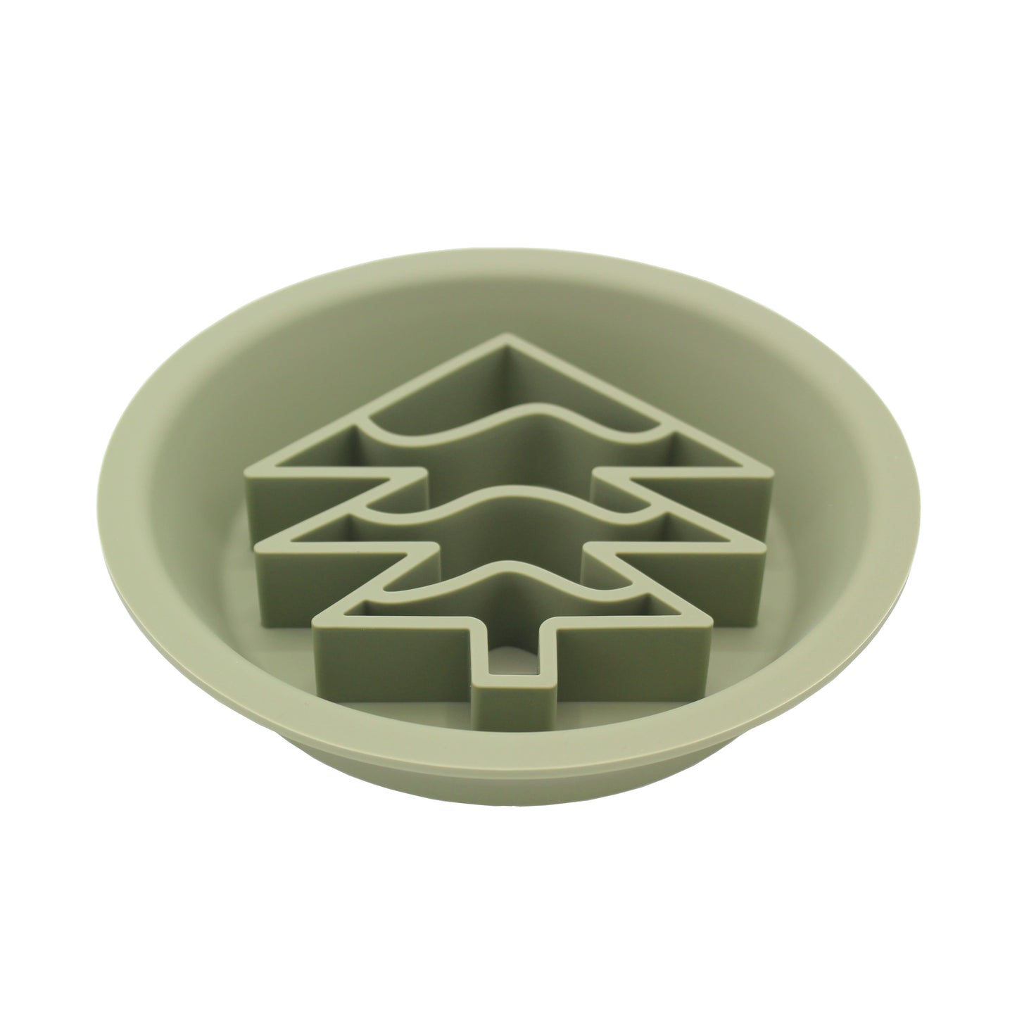 Christmas slow feeder dog bowl with raised festive pattern, from Duke & Milo
