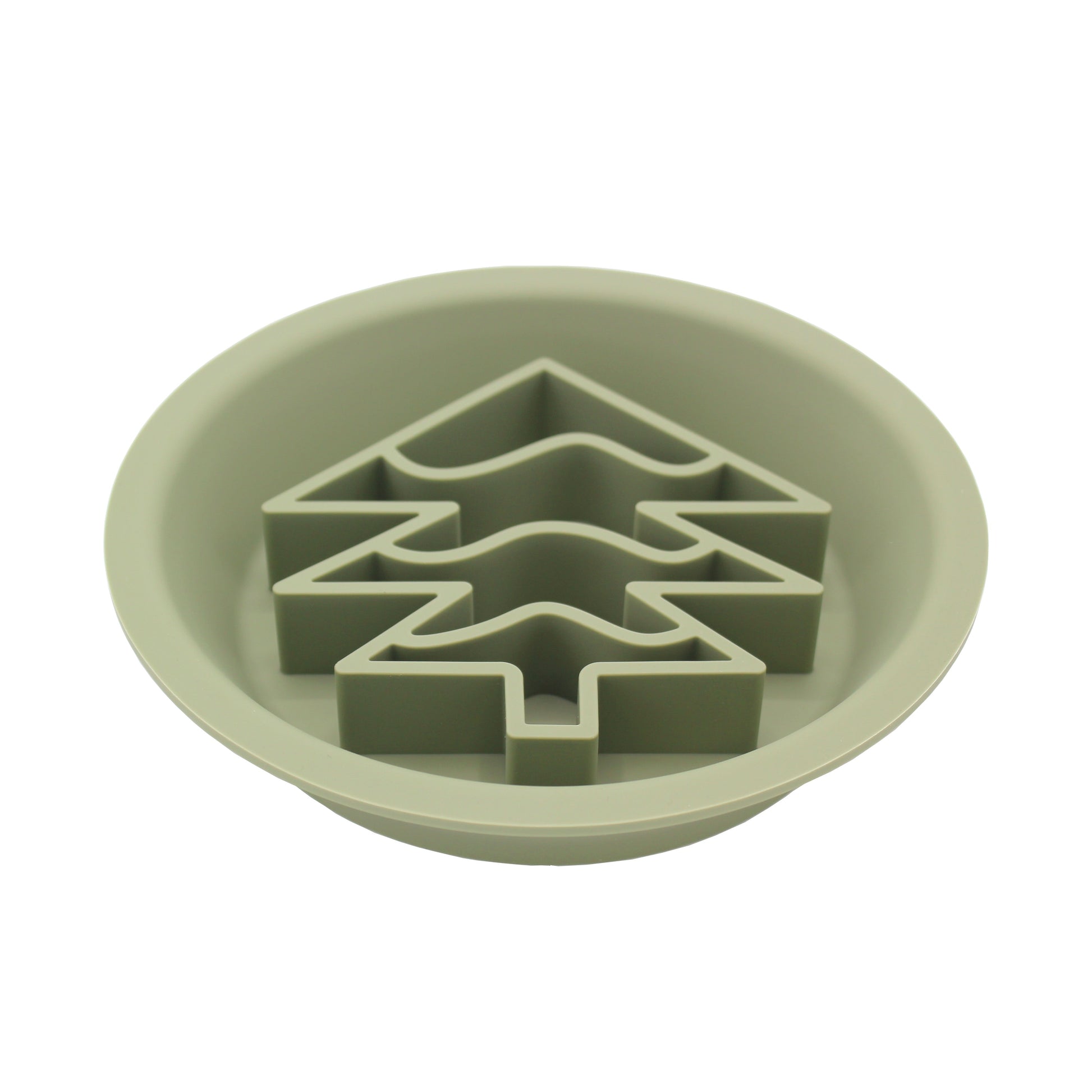 Christmas slow feeder dog bowl with raised festive pattern, from Duke & Milo