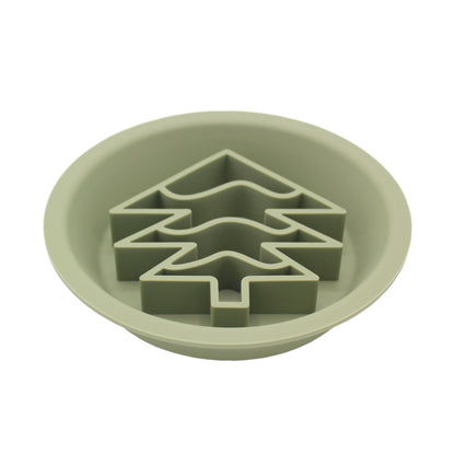 Christmas slow feeder dog bowl with raised festive pattern, from Duke & Milo