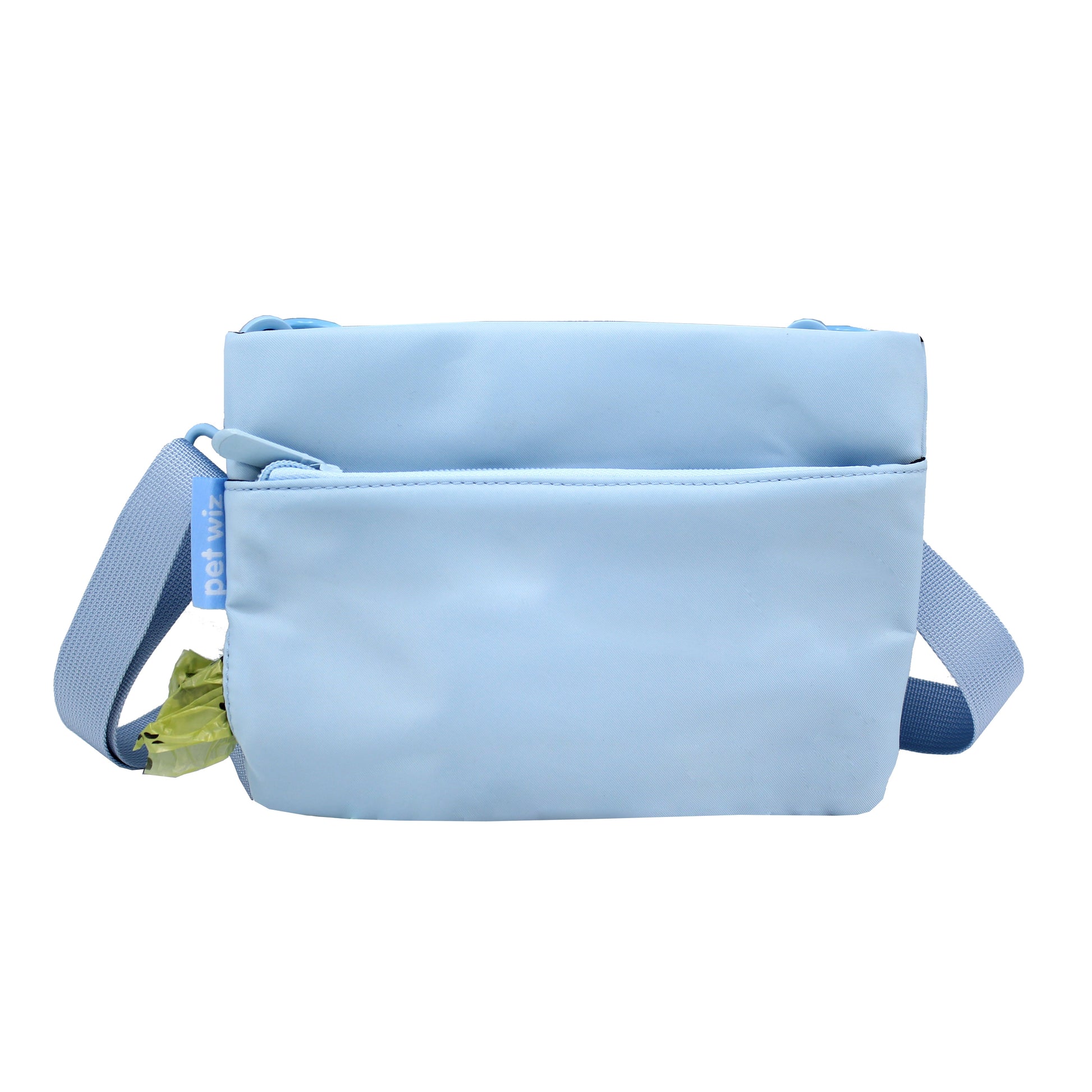 Hands free crossbody dog walking bag for treats, phone and poo bags