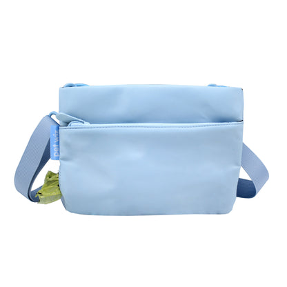 Hands free crossbody dog walking bag for treats, phone and poo bags