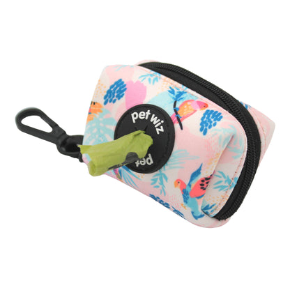 Poo bag holder with an easy to use dispenser opening