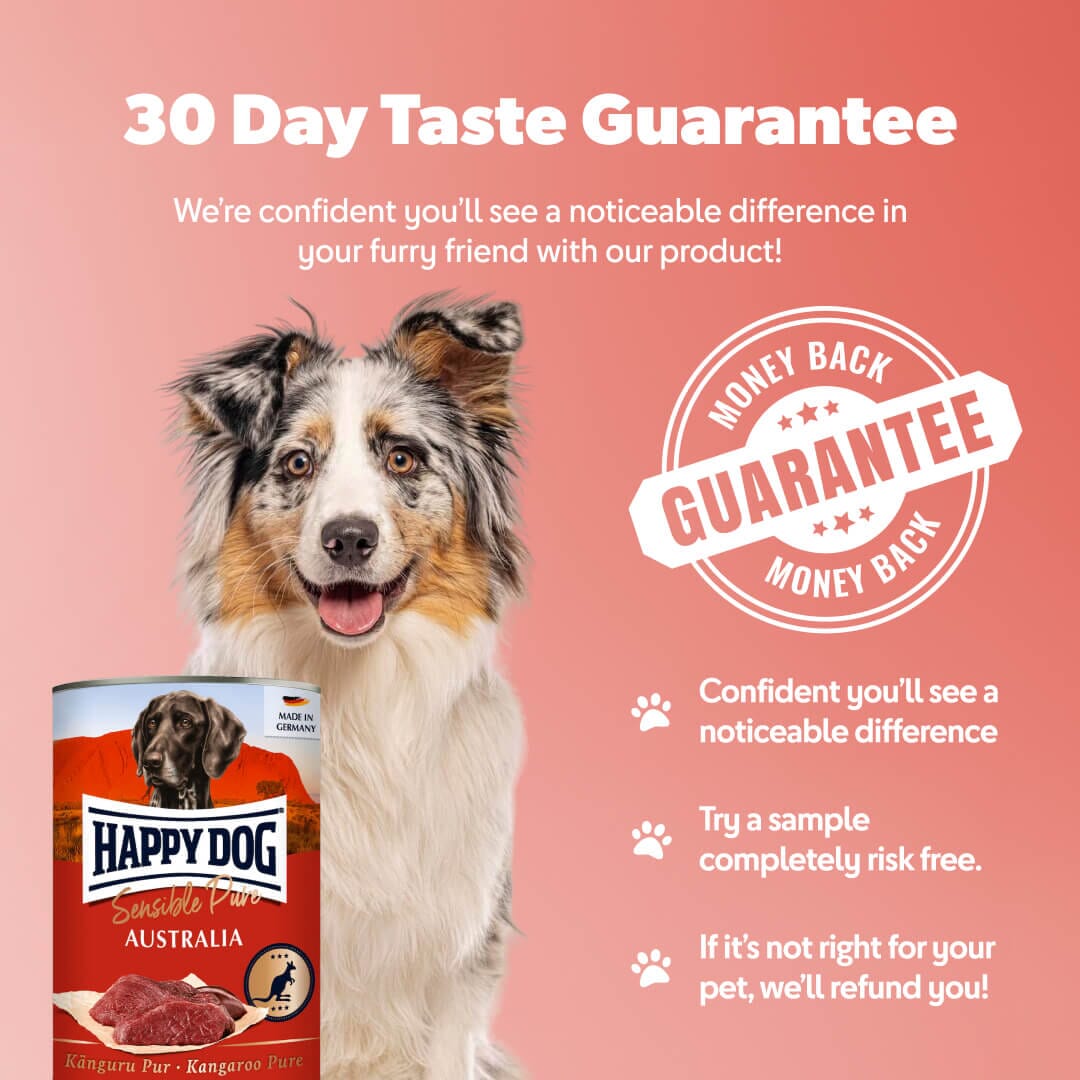 Happy Dog Pure Kangaroo ingredients and analysis panel