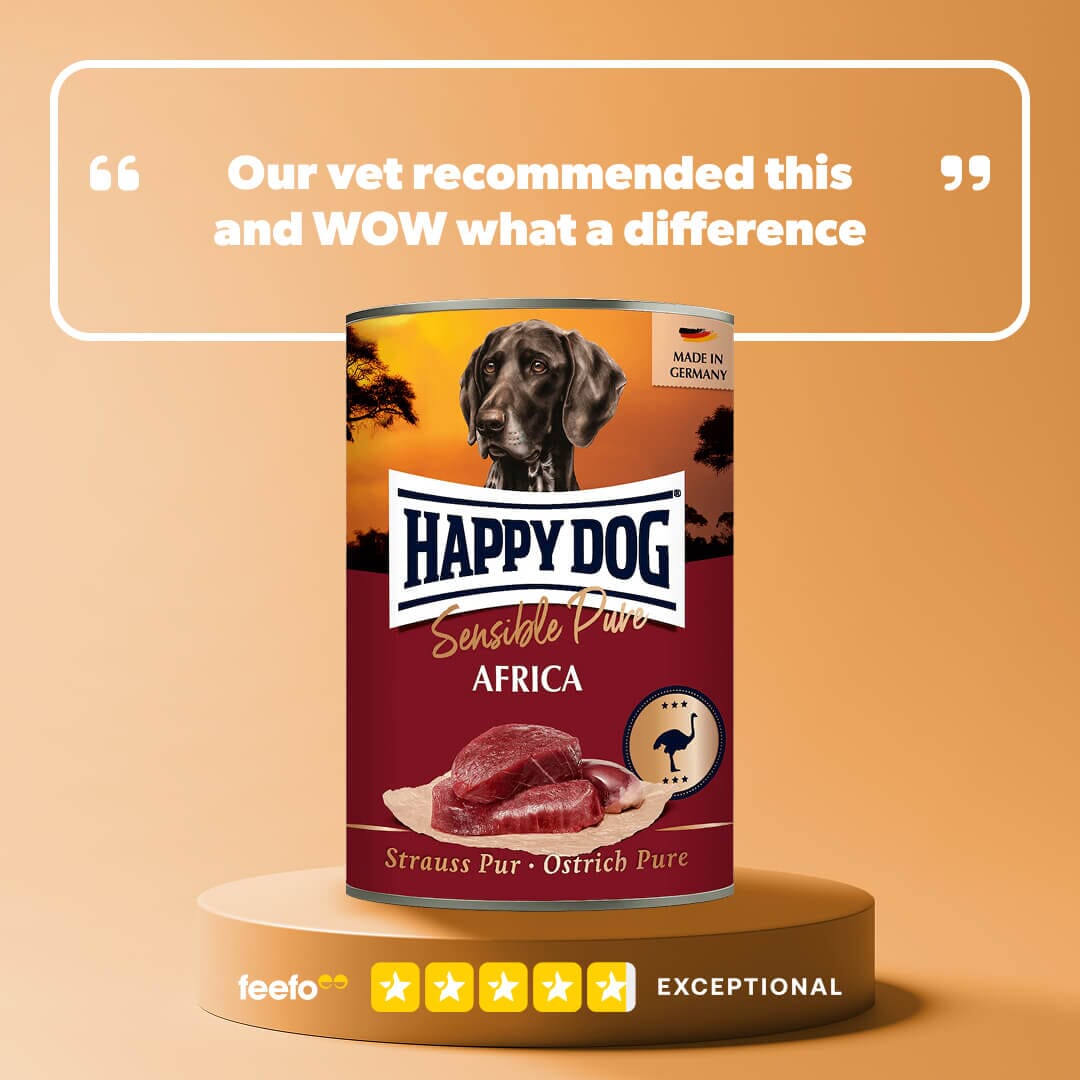 Happy Dog Pure Ostrich 6 x 400g multipack