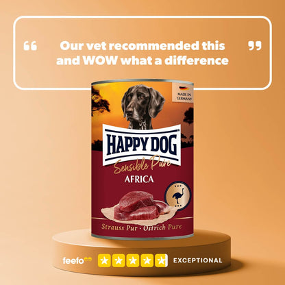 Happy Dog Pure Ostrich 6 x 400g multipack