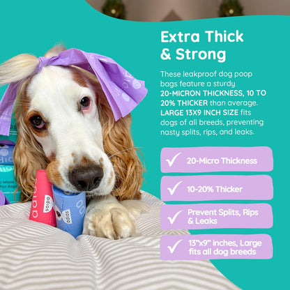 Adios Plastic - Rainbow Compostable Poo Bags, 120 Bags (8 Rolls)