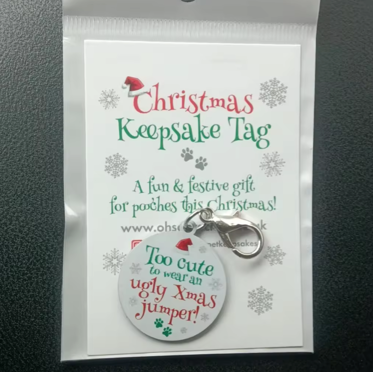 Christmas dog tag by The Lovely Keepsake Company