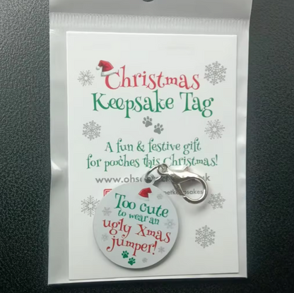 Christmas dog tag by The Lovely Keepsake Company