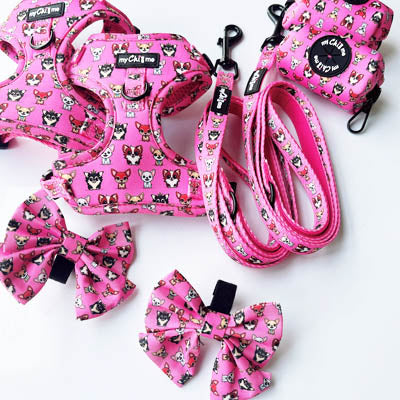 Small Dog Harness - Signature Pink Chihuahua Print
