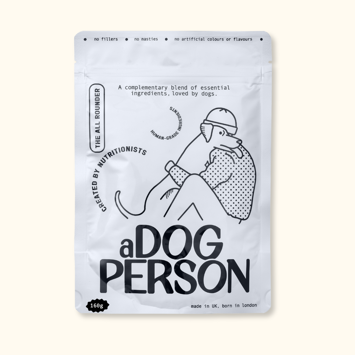 a Dog Person The All Rounder daily dog supplement pouch, front
