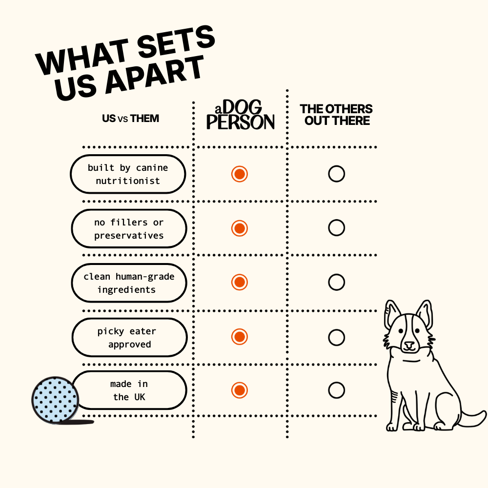 a Dog Person All Rounder compared with other dog supplement brands