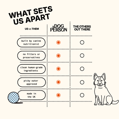 a Dog Person All Rounder compared with other dog supplement brands