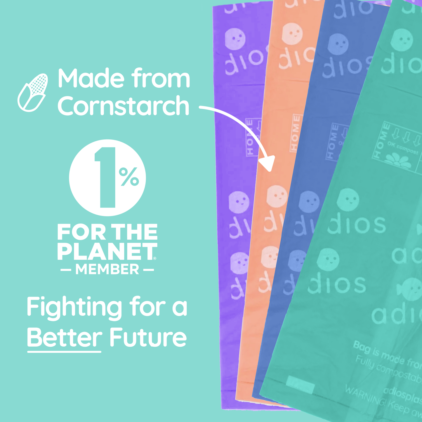 Adios Plastic - Compostable Dog Poo Bags