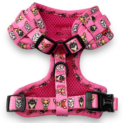 Small Dog Harness - Signature Pink Chihuahua Print