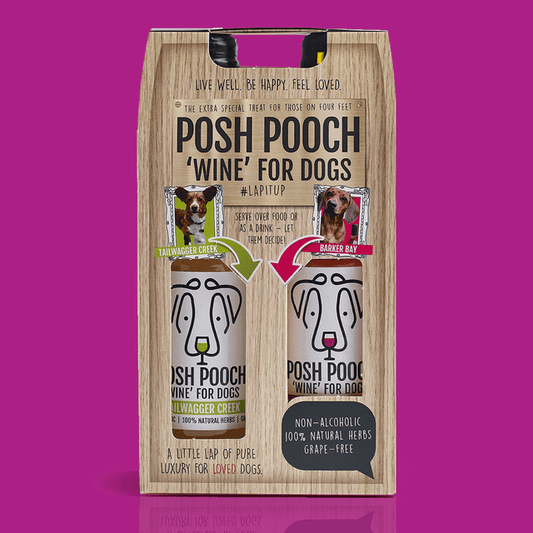 Woof &amp; Brew - حزمة النبيذ الثنائي من Posh Pooch Dog